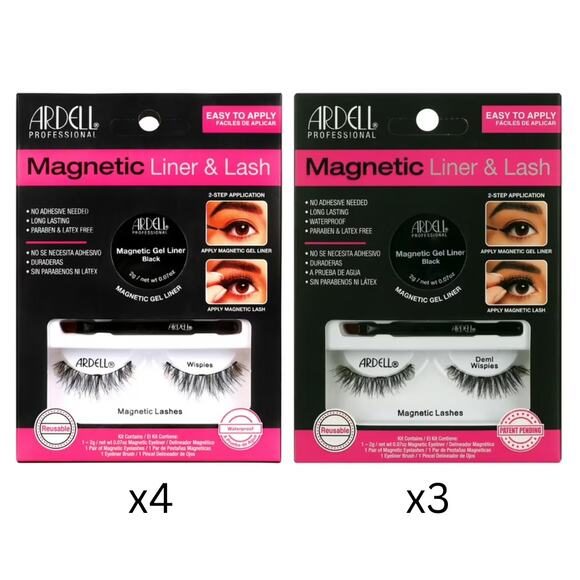 Ardell Magnetic Lash Bundle 20 Sets – Wispies, Demi, Megahold, Liner & Lash –New - Picture 3 of 4